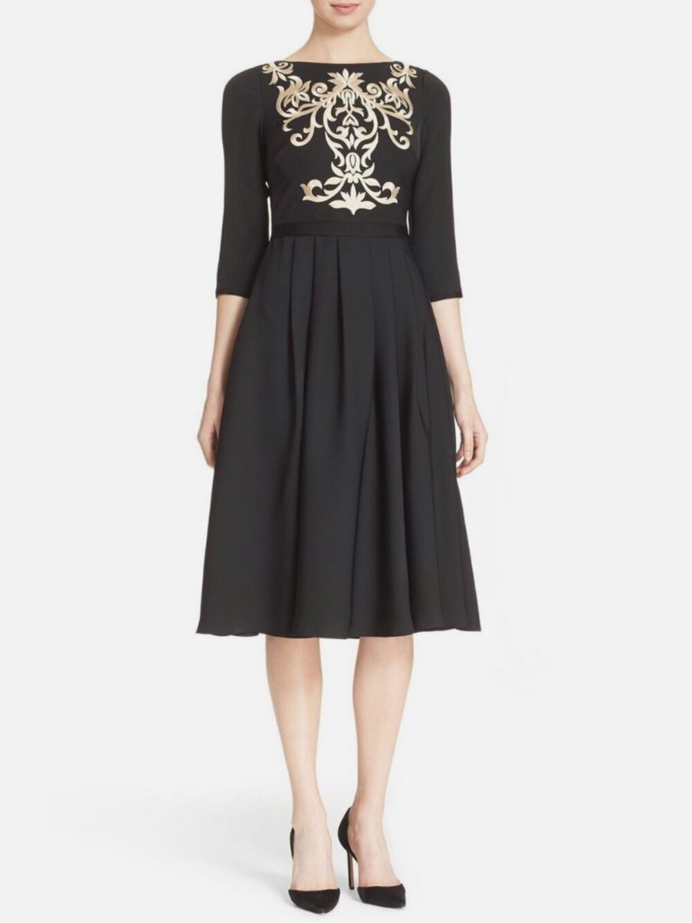 Ted Baker London Shamari Embroidered Midi Dress